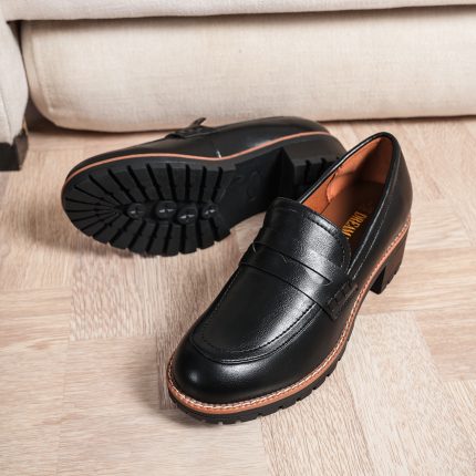 Dream Pairs Women'S Platform Loafers - Slip-On Chunky Heel Penny Loafers with Comfortable Height, PU Upper & TPR Sole, All-Season Business Casual Dress Shoes for Work, Office, Ladies Shoes